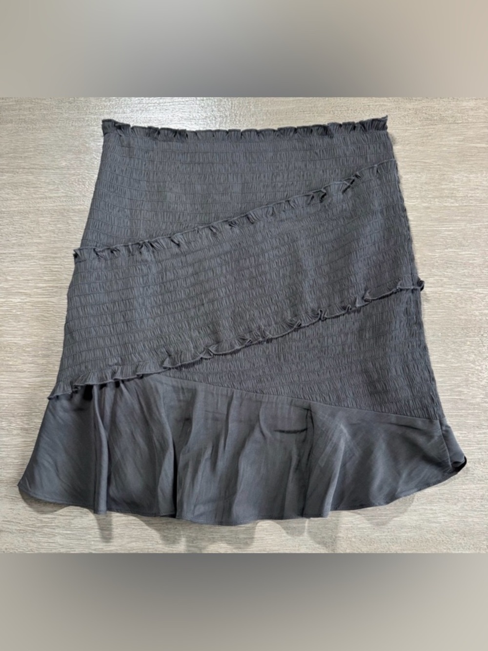 Madison Marcus Black Ruched Mini Skirt 8
